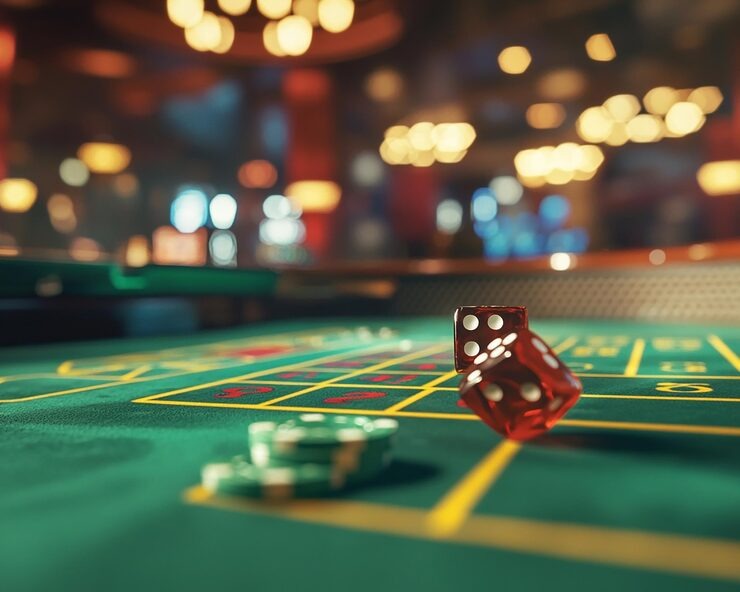Live casino dealer and multi-camera studio setup